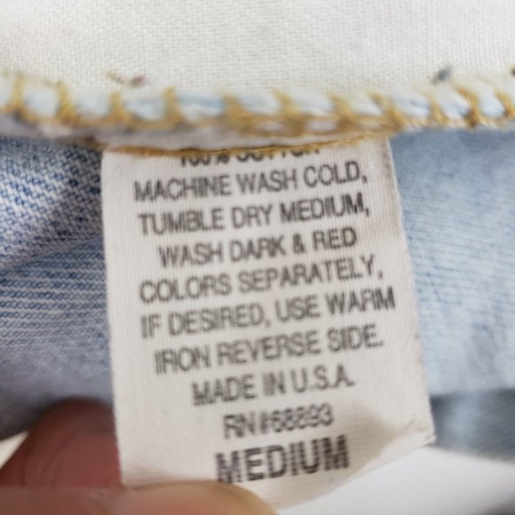 Las Vegas Hard Rock Cafe Save the Planet Light Wash Oversize Denim Jacket M - Picture 11 of 16